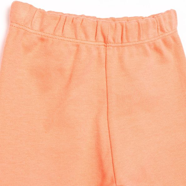 Coral Interlock Patterned Leggings with Socks for Baby Girls