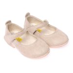 Girls' Suede Ballet Flats Celebration Beige