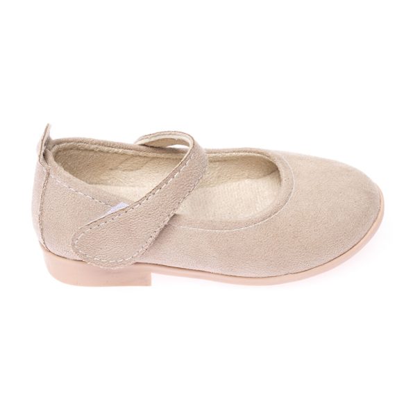 Black Suede Baby Girl Ballerina Shoes