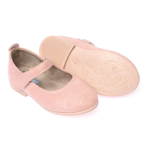 Girls' Suede Ballet Flats Pink