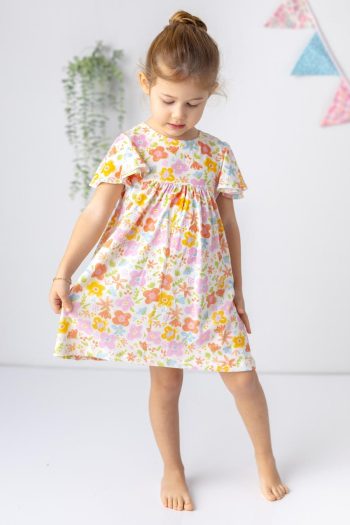 Girls' Floral Print Dress