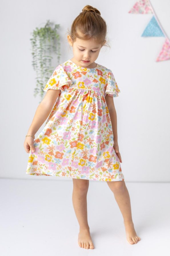 Girls' Floral Print Dress
