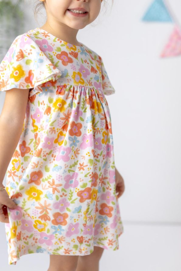Girls' Floral Print Dress