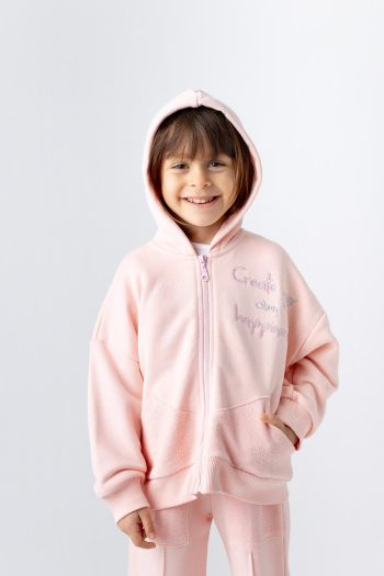 Girls' Zip-Up Tracksuit Set