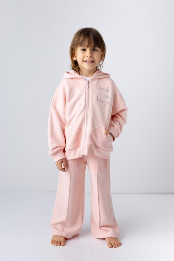 Girls' Zip-Up Tracksuit Set