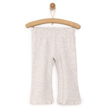 Beige Melange Leggings for Baby Girls