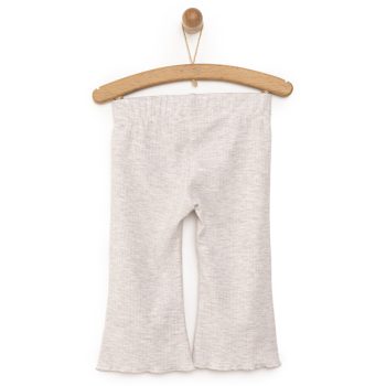 Beige Melange Leggings for Baby Girls