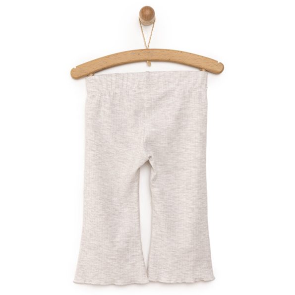 Beige Melange Leggings for Baby Girls