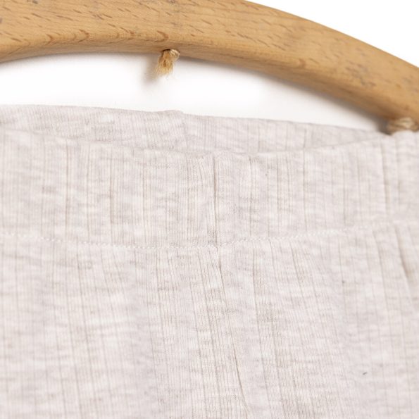 Beige Melange Leggings for Baby Girls