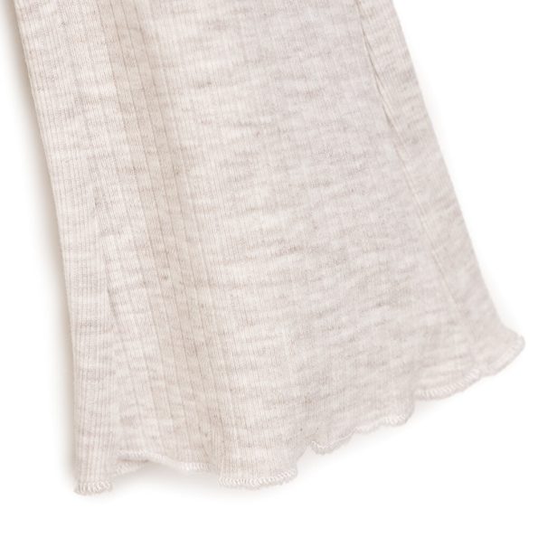 Beige Melange Leggings for Baby Girls