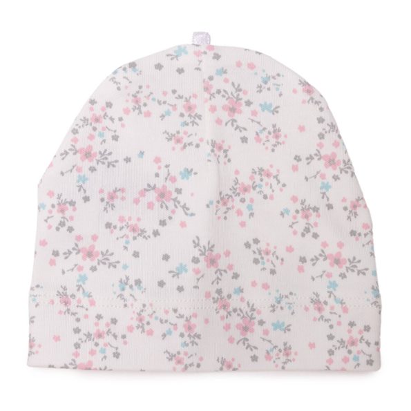 Newborn Baby Girl Romper, Bodysuit, and Hat Set - Interlock Round Neck Long Sleeve Ecru