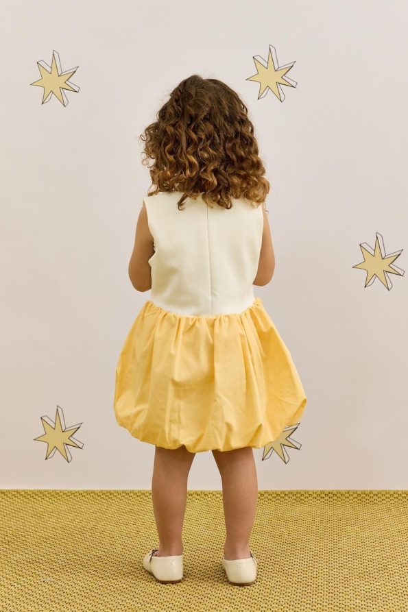 Sleeveless Balloon Dress Yellow
