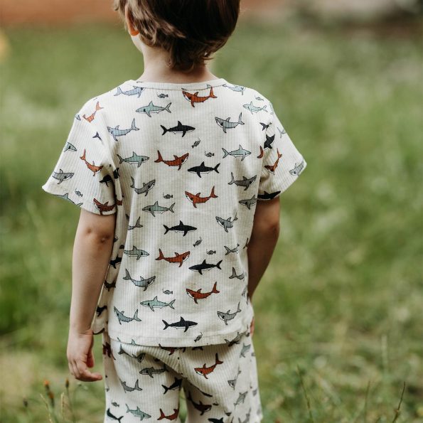 Shark Short Sleeve Pajama Set