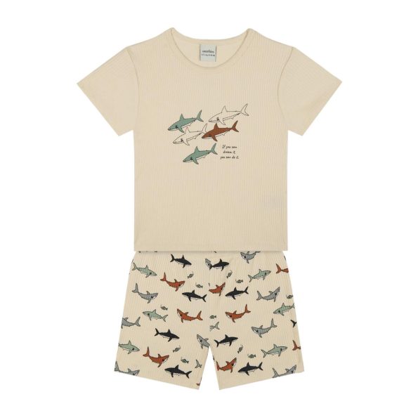 Shark Print Pajama Set