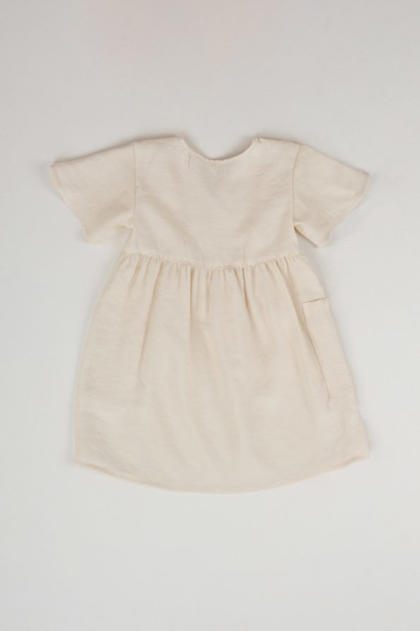 Cross Wrap Dress Bone