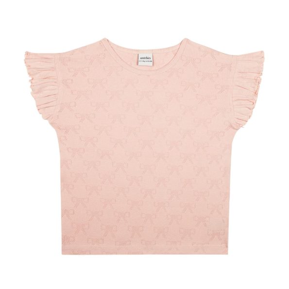 Ruffled Bow Jacquard Pajama Set