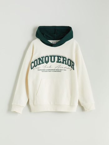 Boys' Crew Neck Tiger Print Sweatshirt