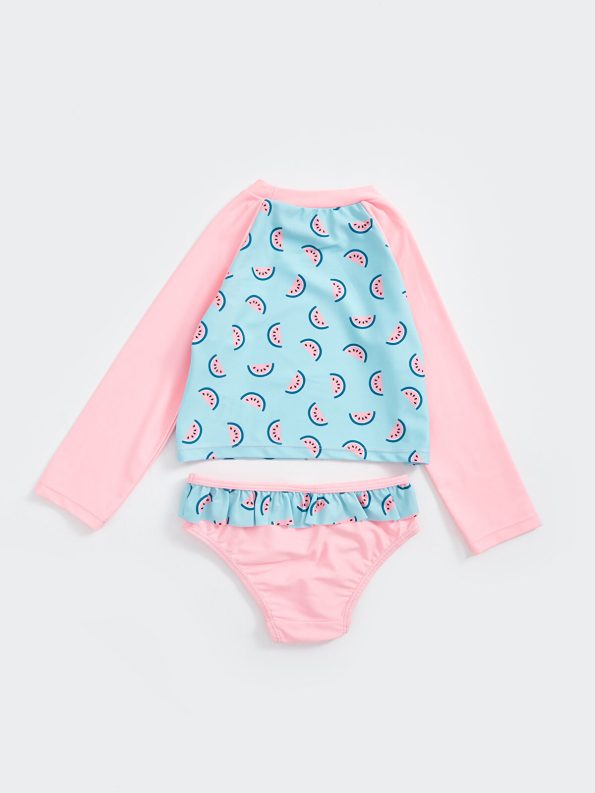 LCW Baby Turquoise Printed Girl's Bikini Set