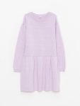 Striped Crew Neck Dress for Girls