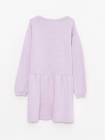 Striped Crew Neck Dress for Girls