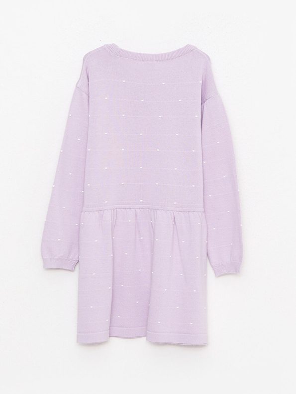 Striped Crew Neck Dress for Girls