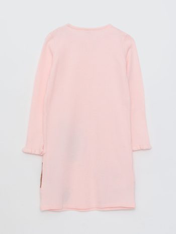 Girls' Long Sleeve Knit Sweater with Crew Neck