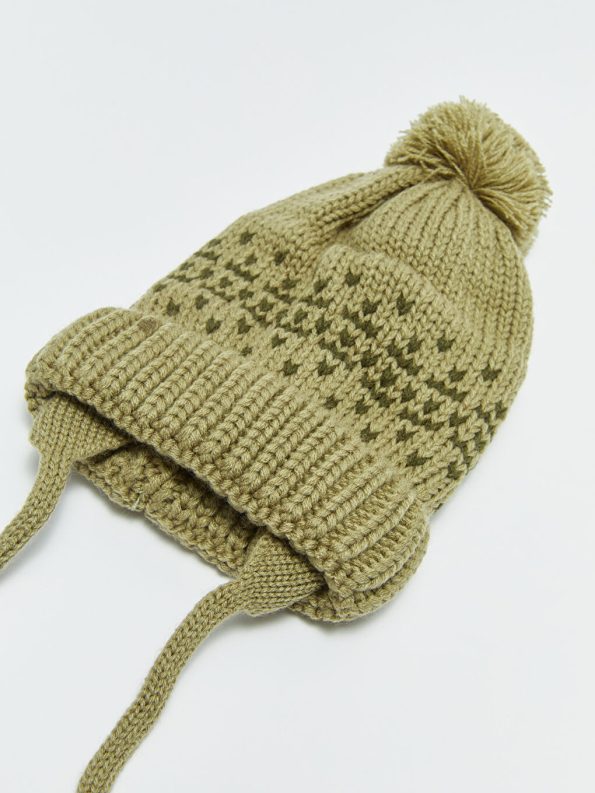 Pom Pom Detailed Baby Boy Beanie