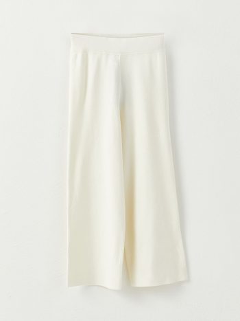 SOUTHBLUE Cream Elastic Waist Basic Girls' Knitted Pants