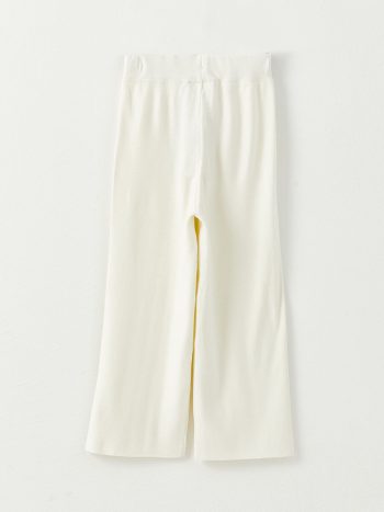SOUTHBLUE Cream Elastic Waist Basic Girls' Knitted Pants
