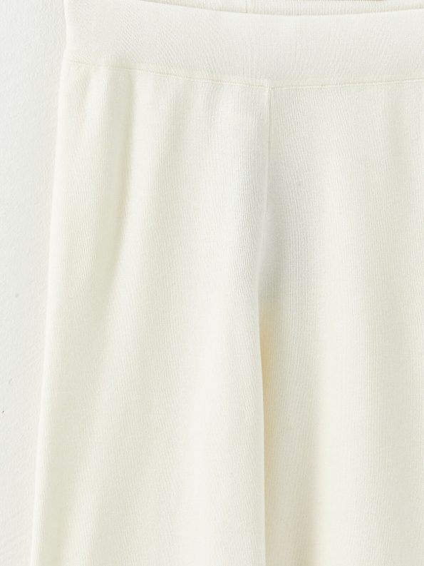 SOUTHBLUE Cream Elastic Waist Basic Girls' Knitted Pants