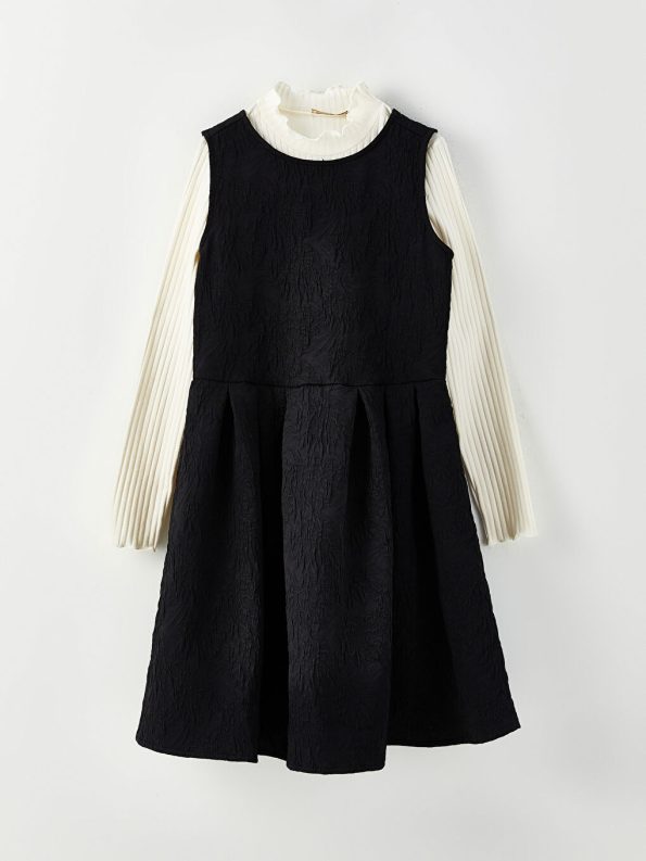 Zippered Pleated Skirt for Girls