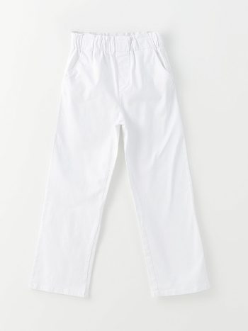 Elastic Waist Floral Girls' Pants