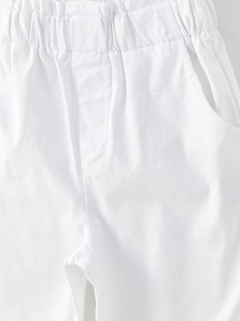 Elastic Waist Floral Girls' Pants
