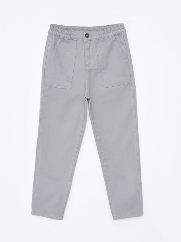 Belted Printed Cotton Cargo Pants for Boys