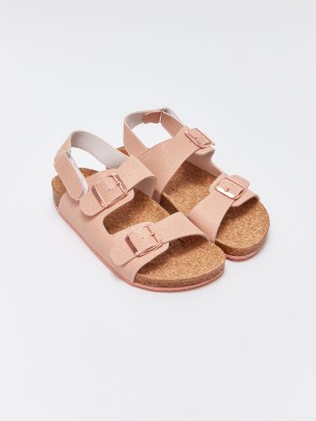 LCW STEPS Pink Velcro Girls' Sandals