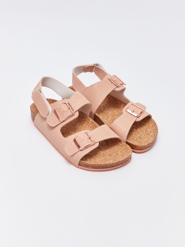 LCW STEPS Pink Velcro Girls' Sandals