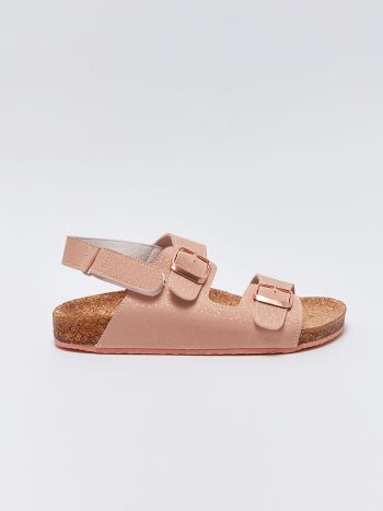 LCW STEPS Pink Velcro Girls' Sandals