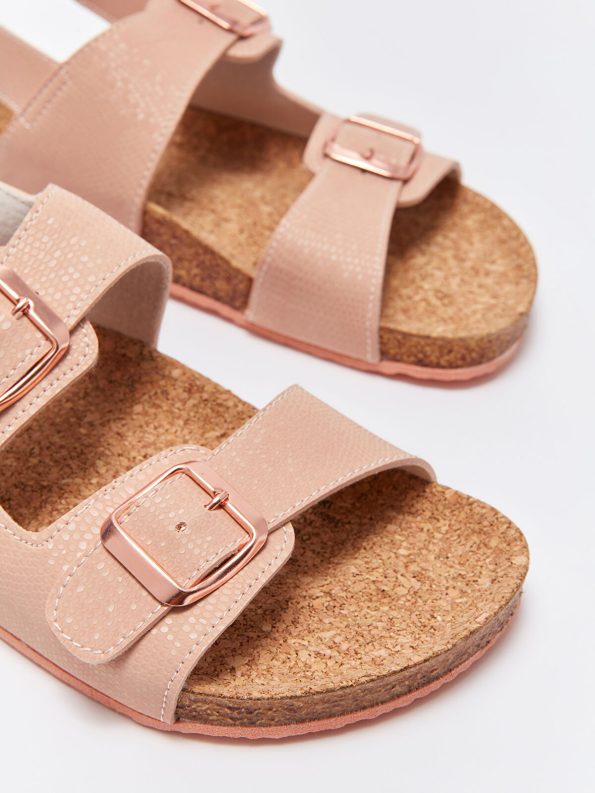 LCW STEPS Pink Velcro Girls' Sandals