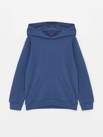 Hooded Basic Long Sleeve Boys Sweatshirt