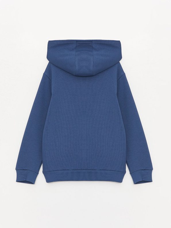 Hooded Basic Long Sleeve Boys Sweatshirt