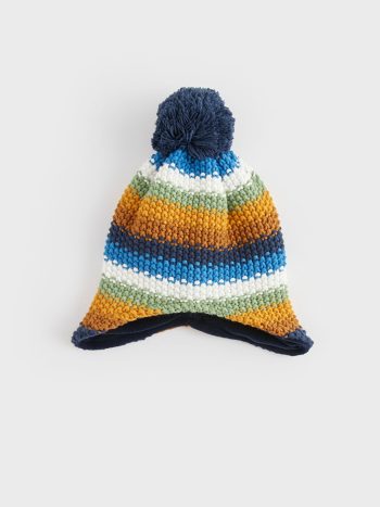 Bear Designed Baby Boy Beanie