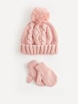 Pom Pom Detail Baby Girl Beanie