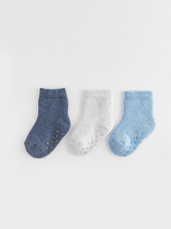 Striped Baby Boy Socks - Set of 3
