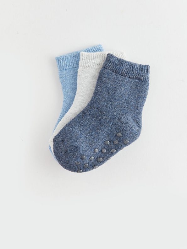Striped Baby Boy Socks - Set of 3