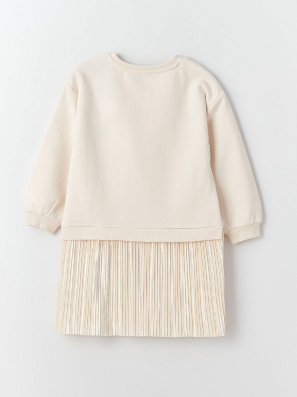 Long Sleeve Printed Girls T-Shirt with Crew Neck