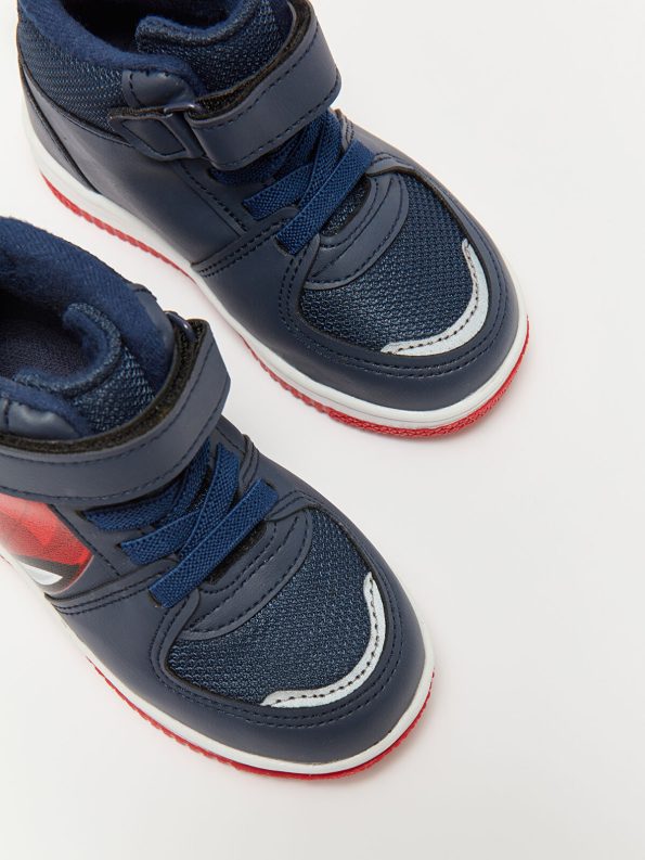 LCW STEPS Navy Blue Spider-Man Printed Baby Boy Sneakers