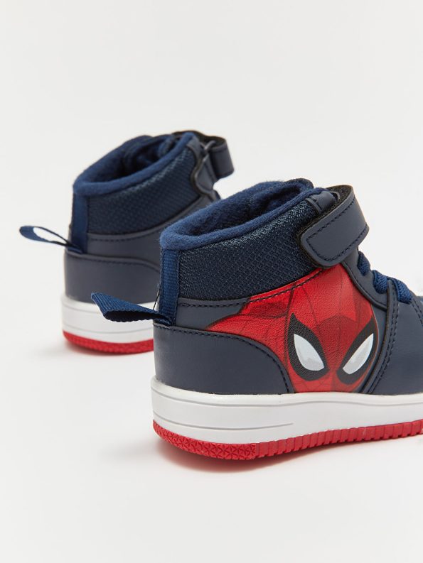 LCW STEPS Navy Blue Spider-Man Printed Baby Boy Sneakers