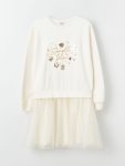Girls' Long Sleeve Crew Neck Knit Sweater