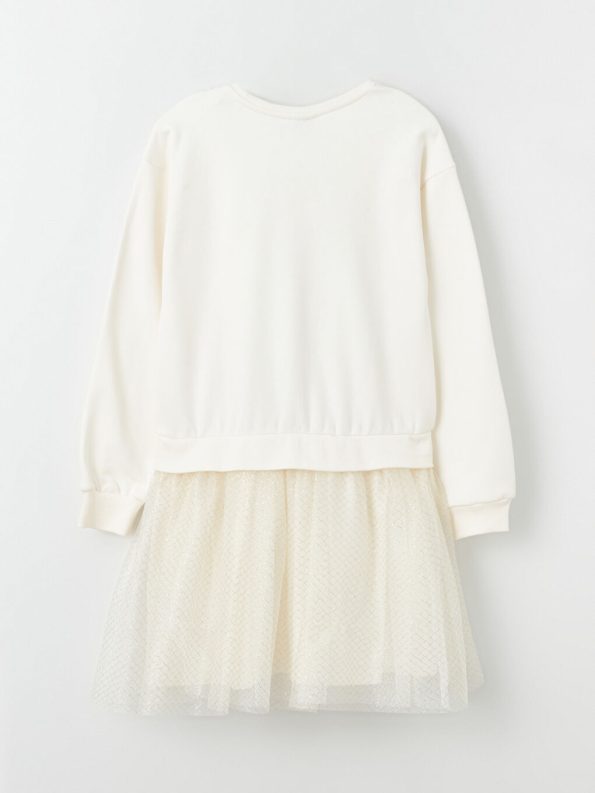 Girls' Long Sleeve Crew Neck Knit Sweater