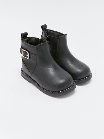 Patterned Velcro Baby Girl Boots